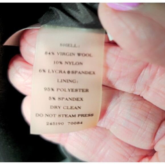 Ann Taylor Blazer Jacket Women 12 Brown Classic Career Office Wool Blend Pockets - Picture 4 of 10